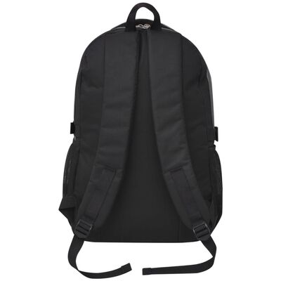 vidaXL 40 literes iskolai hátizsák fekete és szürke