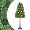 vidaXL Műanyag Hajtogat&oacute;s Kar&aacute;csonyfa 120 cm 150 LED Meleg feh&eacute;r