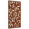 vidaXL bambuszlev&eacute;l-mint&aacute;s corten ac&eacute;l kerti fald&iacute;sz 105 x 55 cm