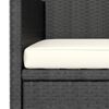 vidaXL 4 részes fekete kerti polyrattan szék- és zsámolyszett