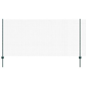 vidaXL Hegesztett dr&oacute;tker&iacute;t&eacute;s oszlopokkal 25 x 1,2 m Z&ouml;ld H&aacute;l&oacute;
