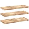 vidaXL 3 db kezeletlen t&ouml;m&ouml;r ak&aacute;cfa f&uuml;ggőpolc 100 x 30 x 4 cm