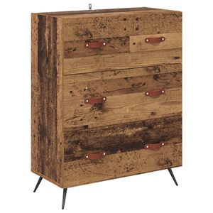 vidaXL Fi&oacute;kos szekr&eacute;ny fi&oacute;kkal &Ouml;reg fa 69,5 x 34 x 90 cm M&eacute;rn&ouml;ki fa