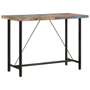 vidaXL t&ouml;m&ouml;r &uacute;jrahasznos&iacute;tott fa &eacute;s vas b&aacute;rasztal 150 x 70 x 107 cm