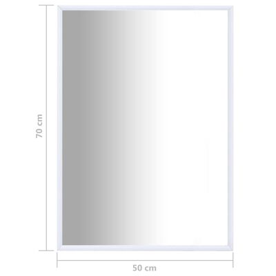 vidaXL fehér tükör 70 x 50 cm