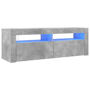 vidaXL betonsz&uuml;rke TV-szekr&eacute;ny LED-vil&aacute;g&iacute;t&aacute;ssal 120 x 35 x 40 cm