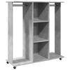 vidaXL betonsz&uuml;rke szerelt fa ruh&aacute;sszekr&eacute;ny ker&eacute;kkel 102 x 38 x 110 cm