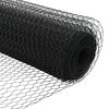 vidaXL Ker&iacute;t&eacute;soszlop Sz&uuml;rke 25 x 0,4 m (13 mm h&aacute;l&oacute;) Ac&eacute;l &eacute;s PVC