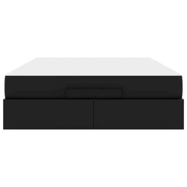 vidaXL &Aacute;gykeret matraccal matracmal 2 pcs Fekete PVC