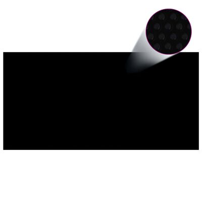 vidaXL fekete polietilén medencetakaró 488 x 244 cm