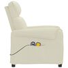 vidaXL krémszínű műbőr elektromos masszázsfotel