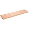 vidaXL vil&aacute;gosbarna kezelt t&ouml;m&ouml;r t&ouml;lgyfa fali polc 120x30x(2-4) cm