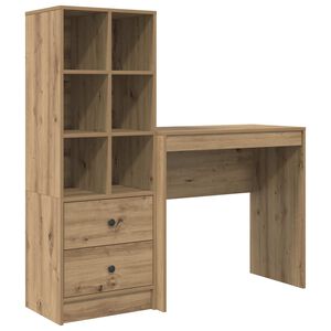 vidaXL Asztal Artisan t&ouml;lgy 125,5 x 40 x 127 cm 2 db