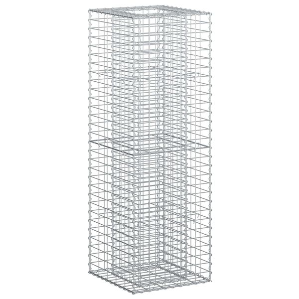 vidaXL Gabion emelt &aacute;gy Ez&uuml;st 50 x 50 x 150 cm Horganyzott ac&eacute;l