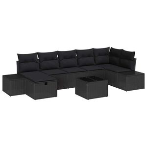 vidaXL Kanap&eacute; Szett p&aacute;rn&aacute;val 8 pcs polirattan