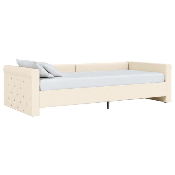 vidaXL kr&eacute;msz&iacute;nű USB-s sz&ouml;vetbor&iacute;t&aacute;s&uacute; d&iacute;v&aacute;ny matraccal 90 x 200 cm