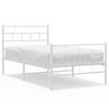 vidaXL feh&eacute;r f&eacute;m &aacute;gykeret fej- &eacute;s l&aacute;bt&aacute;ml&aacute;val 90x200 cm