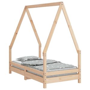 vidaXL t&ouml;m&ouml;r fenyőfa gyerek&aacute;gykeret 70 x 140 cm