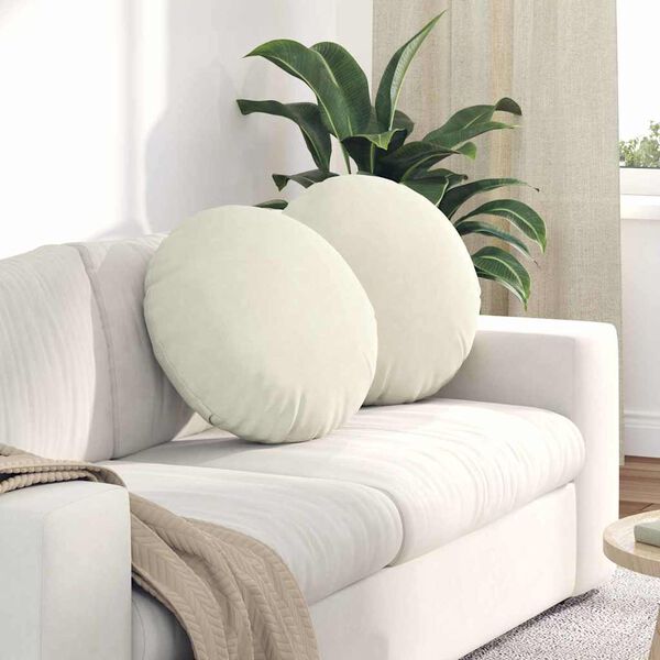 vidaXL &Uuml;lőp&aacute;rn&aacute;k 2 pcs Kr&eacute;m &Oslash; 40 x 13 cm B&aacute;rsony