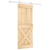vidaXL Cs&uacute;sz&oacute; ajt&oacute; Term&eacute;szetes &eacute;s Feh&eacute;r 80 x 210 cm Szil&aacute;rd Fenyőfa