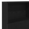 vidaXL Fejhajt&oacute; szekr&eacute;ny Fekete t&ouml;lgy 180 x 19 x 103,5 cm Faanyag