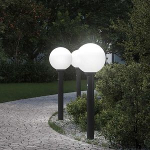 vidaXL 3 db szenzoros oszlopl&aacute;mpa 80 cm fekete IP44