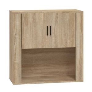vidaXL sonoma t&ouml;lgy sz&iacute;nű szerelt fa faliszekr&eacute;ny 80x33x80 cm
