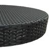 vidaXL fekete polyrattan kerti asztal 75,5 x 106 cm