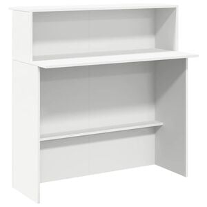 vidaXL feh&eacute;r, r&eacute;tegelt fa recepci&oacute;s asztal 100 x 50 x 103,5 cm