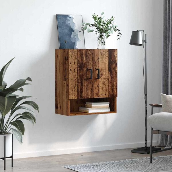 vidaXL Fali Szekr&eacute;ny Falra szerelhető &Ouml;reg fa 60 x 31 x 70 cm Faanyag