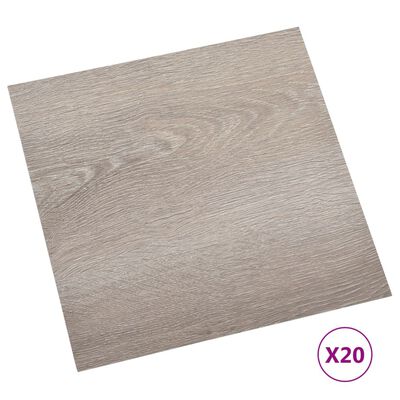 vidaXL 20 db tópszínű öntapadó PVC padlólap 1,86 m²