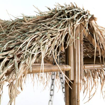 vidaXL kétszemélyes bambusz hintapad pálmalevelekkel 202 cm