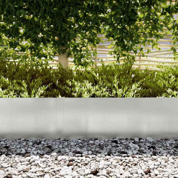 vidaXL Fűszeg&eacute;lyez&eacute;s 10 pcs Ez&uuml;st 100 x 0.05 x 20 cm Rozsdamentes ac&eacute;l