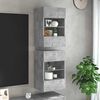 vidaXL 2 db betonsz&uuml;rke fali szekr&eacute;nyek LED vil&aacute;g&iacute;t&aacute;ssal TV-hez 40x30x60,5 cm