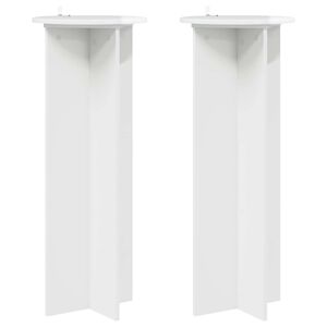 vidaXL N&ouml;v&eacute;ny&aacute;llv&aacute;ny 2 pcs Magasf&eacute;nyű Feh&eacute;r &Oslash;40 x 100 cm Szerelt Fa