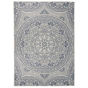 vidaXL k&eacute;k mint&aacute;s lapos sz&ouml;v&eacute;sű k&uuml;lt&eacute;ri szőnyeg 200 x 280 cm
