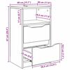 vidaXL Éjjeliszekrények fiókkal 2 pcs Fehér 40 x 30 x 467 cm Faanyag