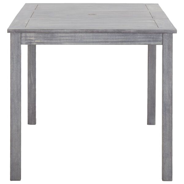 vidaXL 5 darabos szürke tömör akácfa kültéri étkezőszett