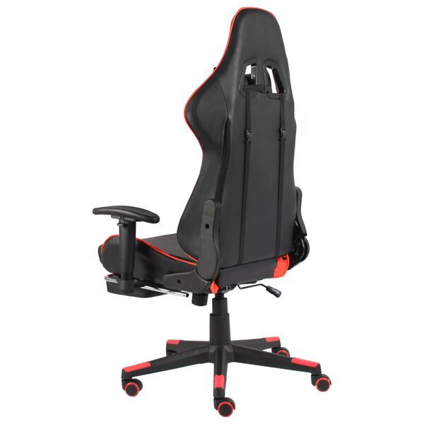 vidaXL piros PVC forg&oacute; gamer sz&eacute;k l&aacute;btart&oacute;val
