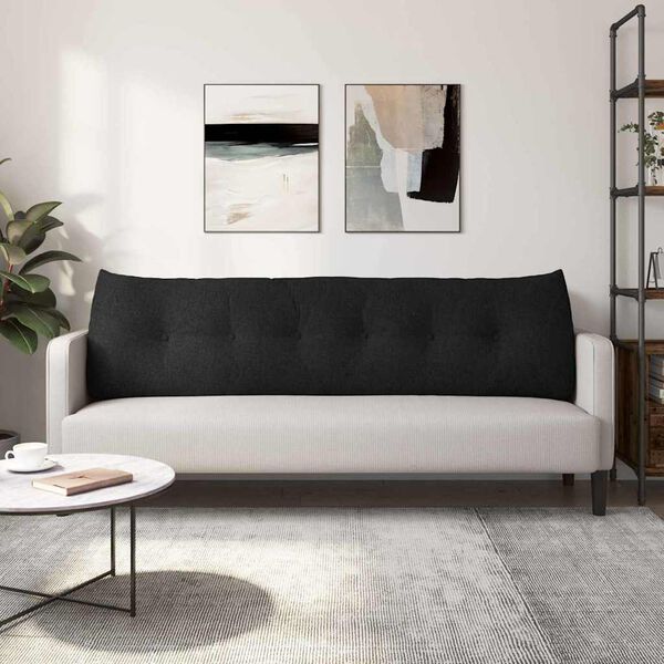 vidaXL H&aacute;tp&aacute;rna Fekete 180 x 24 x 50 cm sz&ouml;vet