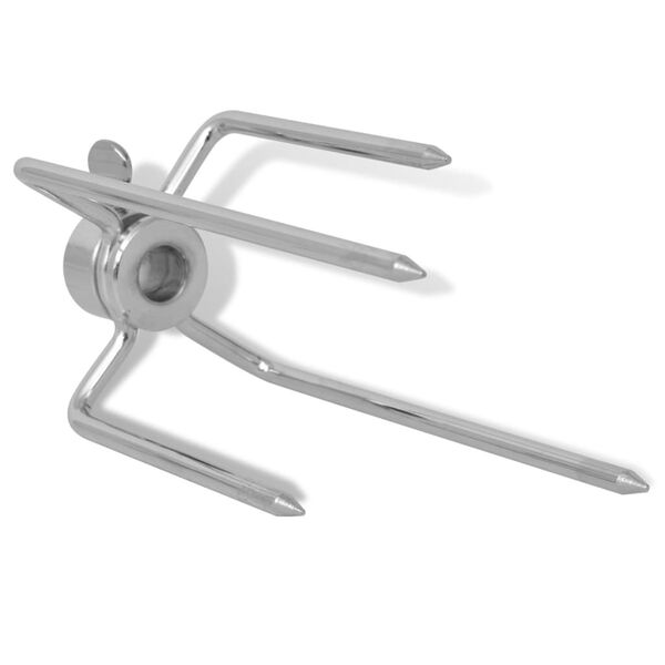 vidaXL 2 db BBQ grillező ac&eacute;l ny&aacute;rs villa