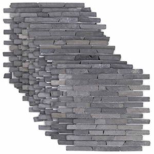 vidaXL Mozaik Csemp&eacute;k Sz&uuml;rke 30 x 30 cm M&aacute;rv&aacute;ny