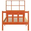 vidaXL barna tömör fenyőfa könyvespolcos ágy matrac nélkül 75 x 190 cm