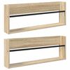 vidaXL Magazin &aacute;llv&aacute;ny 2 db Sonoma t&ouml;lgy 80 x 12 x 30 cm Szerelt Fa
