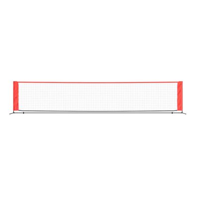 vidaXL fekete és piros poliészter teniszháló 500x100x87 cm