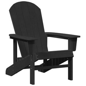vidaXL Adirondack sz&eacute;k Fekete 82 x 74 x 92 cm HDPE