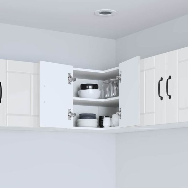 vidaXL Konyhaszekr&eacute;ny Magas F&eacute;nyű Feh&eacute;r 57 x 57 x 40 cm Faanyag