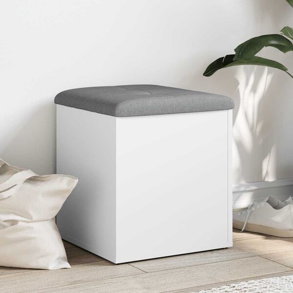 vidaXL feh&eacute;r, r&eacute;tegelt fa t&aacute;rol&oacute;pad 42 x 42 x 45 cm