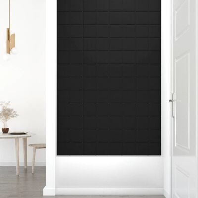vidaXL 12 db fekete szövet fali panel 30 x 15 cm 0,54 m²