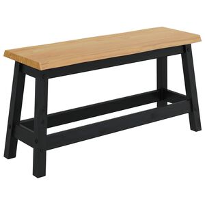 VidaXL &Eacute;tkező pad EKAI Fekete 91,5 x 29 x 45,5 cm T&ouml;m&ouml;r Fenyőfa